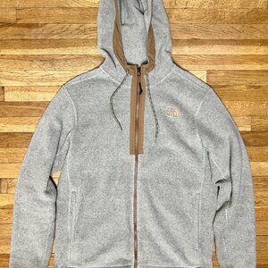 The North Face Beige and Tan Zip Up Hoodie Size Medium